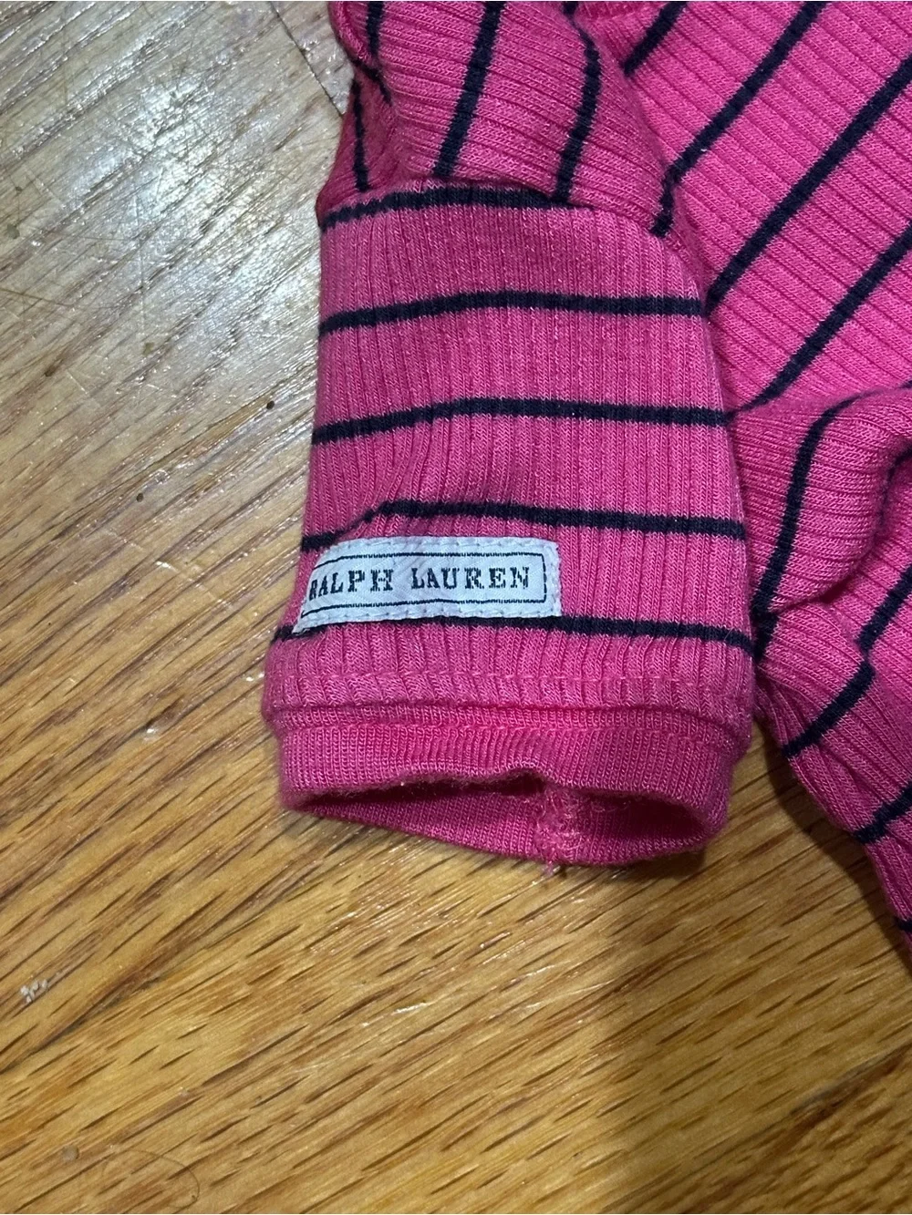 Ralph Lauren Pink & Navy Striped Dress 3m